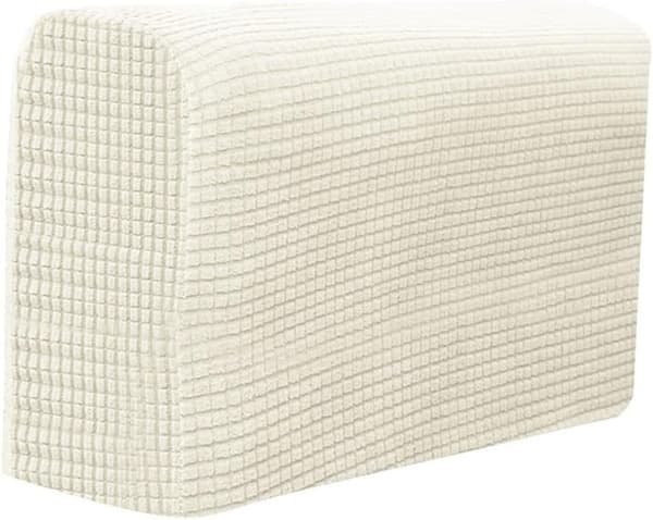 Armlænsbeskyttere Sofa Lavet af Strækbart og Maskinvaskbart Materiale for Varig Beskyttelse hvid) hvid rice white