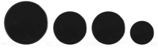 4-delt universelt gassbrenner-sett – 55 mm 75 mm 100 mm flate brennerlokk for tilbehør til gasskomfyrer