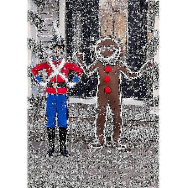 (Pow Yeah!) Isad Pepparkaksgubbe Kostym för Vuxna, Julgodis Kostym XL