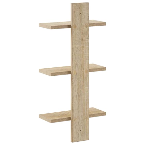 Vegghylle Sonoma-eik 30 x 13,5 x 64,5 cm konstruert tre