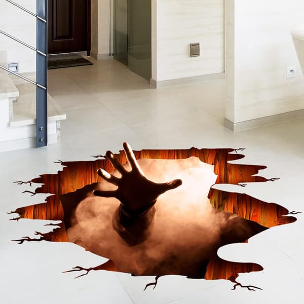 3D Halloween väggdekaler avtagbara, spökhands Halloween väggdekal