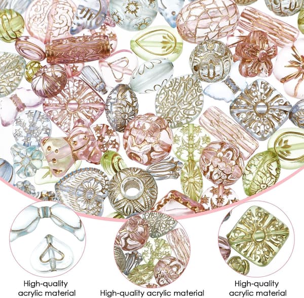 110-130 stk. Bøhmiske æstetiske perler, til