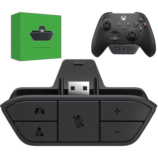 Stereo Headset Adapter Lyd Mikrofon Hodetelefonkonverter for Xbox Juster Lydbalanse