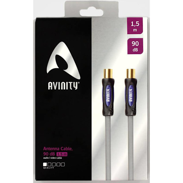 Antennkabel 90db CLASSIC Grå/Svart 1.5m Grå