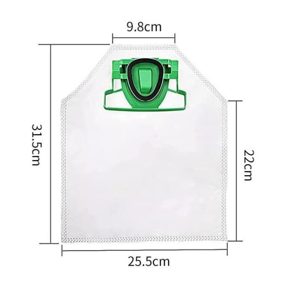 12-pack dammsugarpåsar i non-woven material för Vorwerk Kobold VK200/FP200 dammsugartillbehör