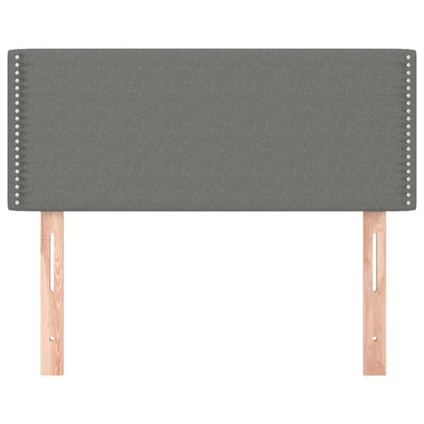 vidaXL Sengegavl mørkegrå 90x5x78/88 cm stoff Grå Mörkgrå