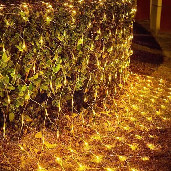Utomhus julbelysningsnät, 3M x 2M 192 LED julgardinsslingor, för buskar, trädgård, julgran, sovrum, balkong
