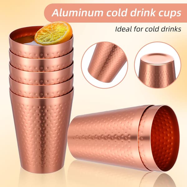 12 stk. aluminiumsdrikkekopper, metal til festbryllup