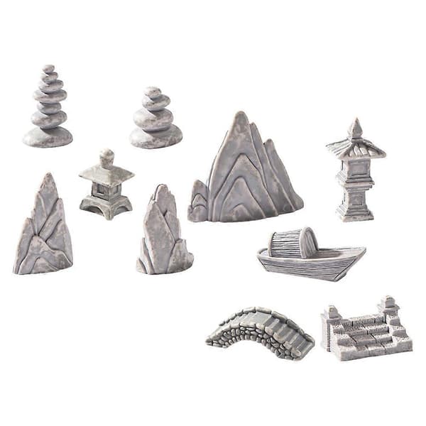Desktop Decoration Resin Rockery Statue Shape Home Decor Aquarium 4.90X4.50X2.00CM 1Set[DB]