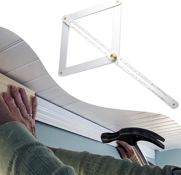 Vinkelmåler og hjørnefinder Præcis sten multivinkelværktøj i rustfrit stål til fliser, træ, layout