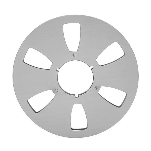 1/4 10,5 tommer tom opsamlingsrulle 6 huller aluminiumslegering universal åbningsmaskindel lydbånd opsamlingsrulle sølv