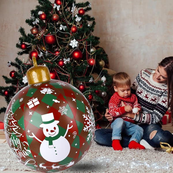 Kæmpe oppustelig julekugle 60 cm PVC oppustelig julekugle