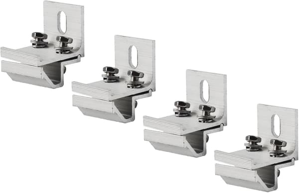 4-pack monteringsfästen för tak, husbåt, solpaneler, klämmor i aluminiumlegering för husbil, silver