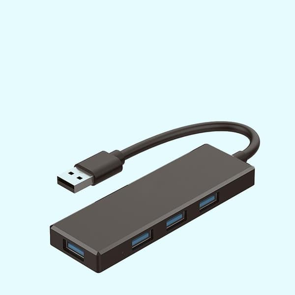 Ultratynn 4-ports USB 3.0-datahub, egnet for USB 3.1-huber som