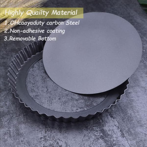 8-hulls Mini Tartform 10 cm med løs bunn for Quiche & Desserter