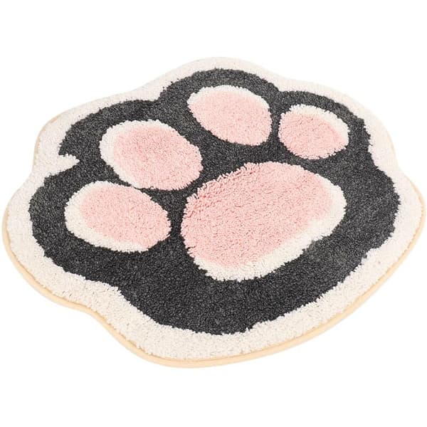 Cat Claw Flocking Absorbent Mat Carpet Doormat Kitchen Bathroom Mat Non-slip Absorbent Bathroom Floor Mat Grey