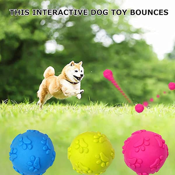 wxsp 3 stykker hundelegetøjsbold, pibende bold, tyggelegetøjsbolde, hundebolde, hundebolde, flydende (blå, rosa,