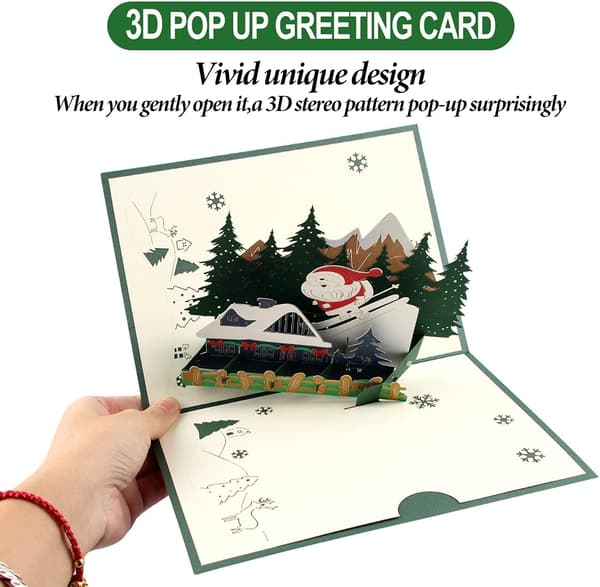 3D-joulukortit, 3D-joulutervehdyskortit, joulu 3D-tervehdys