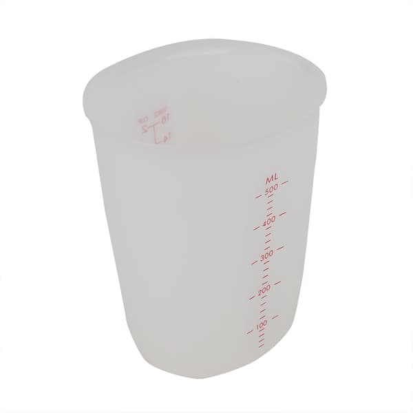 Transparent mjuk silikonmätkopp kompatibel med olika märken (500 ml)