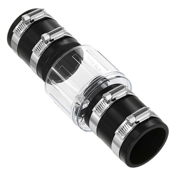 1-1/2 inch Backflow Preventer, Silent Sump Pump Check Valve Replacement with Spring-Loaded Flapper, for 1 1/2