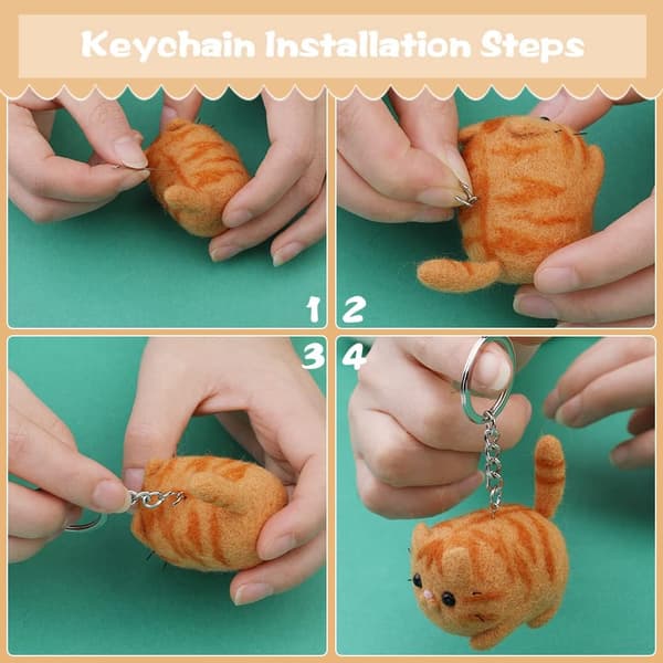 Needle Felting Kit, DIY Wool Felt Material Set with Felting Tools and Instruction for Needle Felting Craft Projects and Beginners