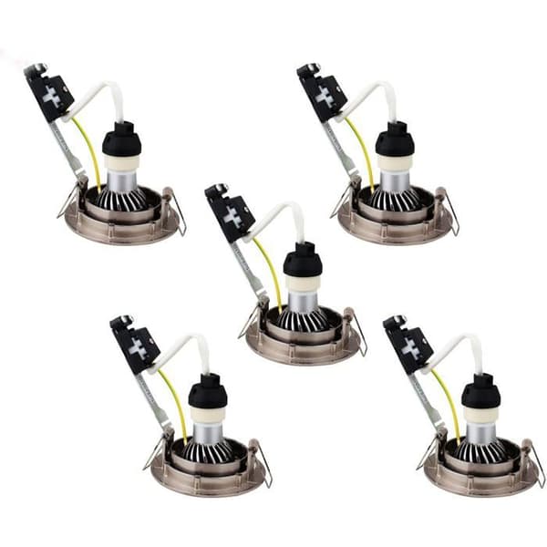 GU10 Lamp Socket 5-pack, GU10 Lamp Base Connectors with Cable and Insulated Junction Box 2A 250V LED Bulb