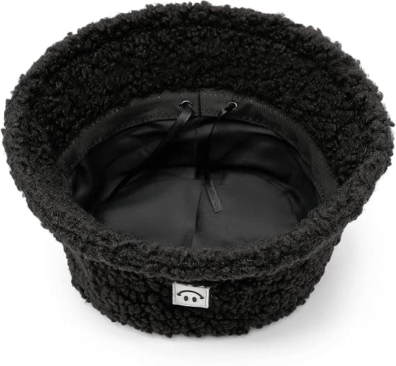 Vinterpäls Bucket Hat för kvinnor och män, varm fluffig luddig Buc