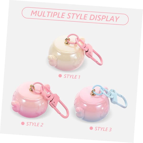 3 stk Mini Tekande Nøglering Nøglering Taske Vedhæng Kawaii Skoletaske Tilbehør Sød