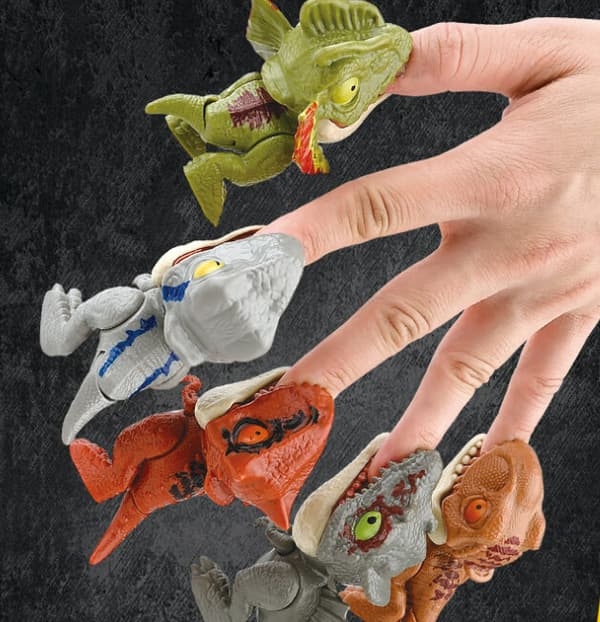 10 Fingerbitende Dinosaurieegg T-rex Bevegelig Ledd Simulerings Di