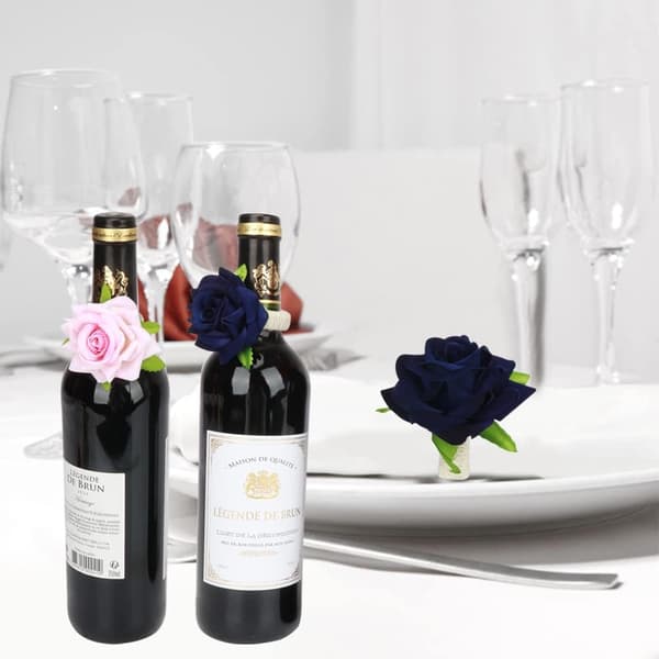 6 stk (blå) Rose Serviettring Blomst Serviettring Bryllup Serviett
