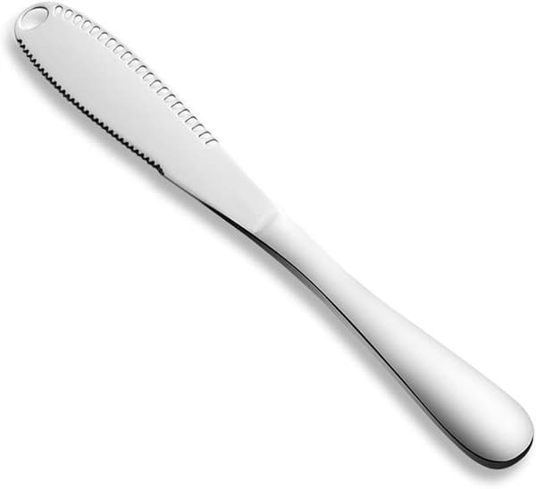 Smørkniv i rustfrit stål, Smørkniv - 3 i 1 køkkenredskab 3 stk.