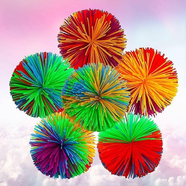 10-pack Färgglada Studsbollar i Silikon - 60mm Stressleksaker [JUN] 6X6CM 6X6CM