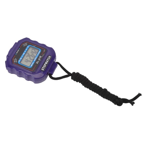 Electronic Stopwatch Single Row 2 Display Sports Timer Athletic Competition Clock with AG13 Button Battery XL 016 Blue