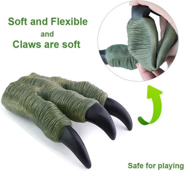 2-pack Dinosaur Claws Toys Oversized Dino Velociraptor Rubber, ZQKLA