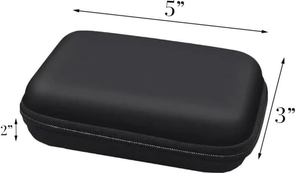 Hard Travel Case for Headphones, Protective Zippered Storage Bag for Electronics