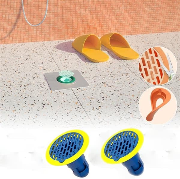 Brusefilter til hår, 2 stk. deodorant gummi afløbsfilter, badekarafløbsfilter, anti-insekter og anti-tilstopning, køkken- og badeværelsesafløbsfilter B B B