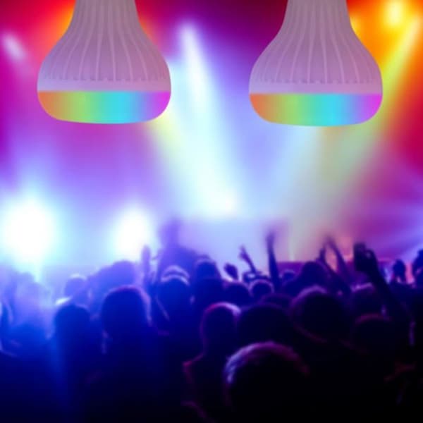 Smart Bulb, 12W E27 RGB, Lamp with BT Speaker, Synchronized Light with Remote Control PZCC