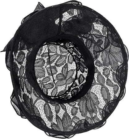 Elegant solhatt i spets för kvinnor, bröllop, strand, resor, sommar, solskydd