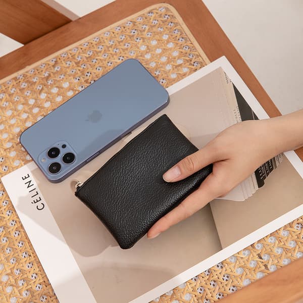 (Sort) Pung RFID-kortholder - Smart minimalistisk NFC-blokering