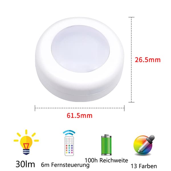 LED-spotlights Batteridrivna med fjärrkontroll, 3-pack