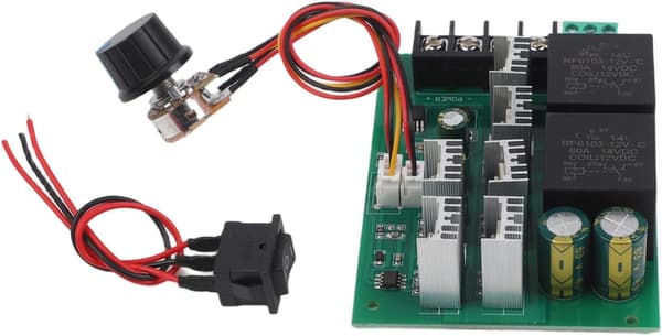 40A børstet motor og potentiometerknapindgang til controller med frem/tilbage-kontakt DC10V 50V strøm