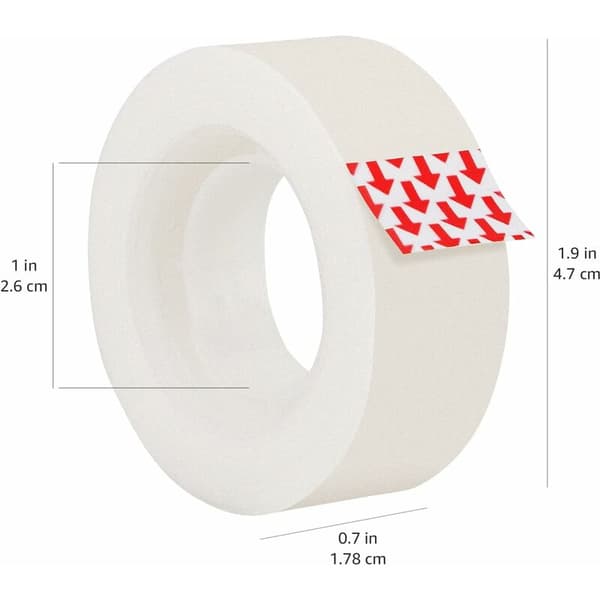 Mat tape, 6-pack, designed for repair, tape refills, transparent, 3/4\" x 80 ft