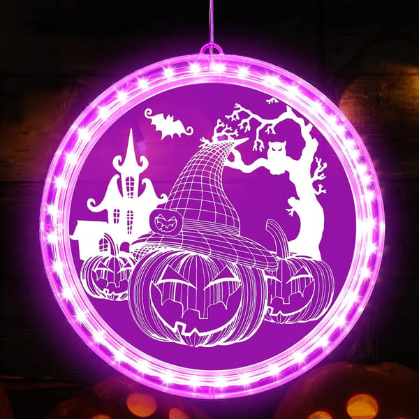 1 pc Pumpkin Halloween Decorative Light, Pumpkin Hanging Lights wi