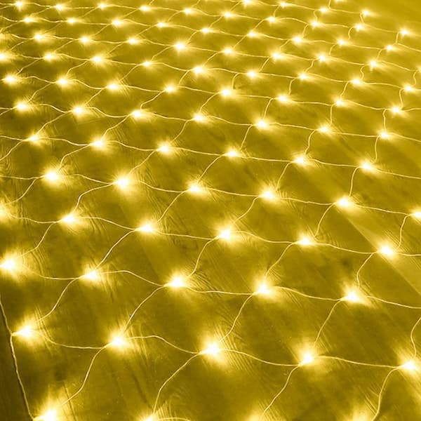 LED Warm White Decorative Light String Solar Powered Atmosphere Lighting - (220V) 2x2m [144 Lights] with Plug