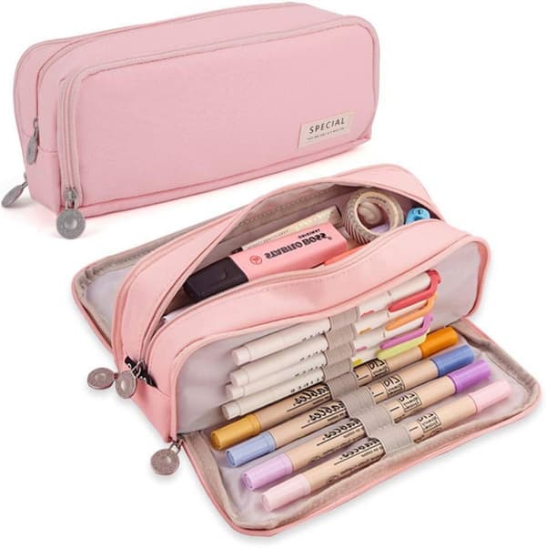 Pencil Case with Large Capacity 3 Compartments Bag Pencil Case School Pen