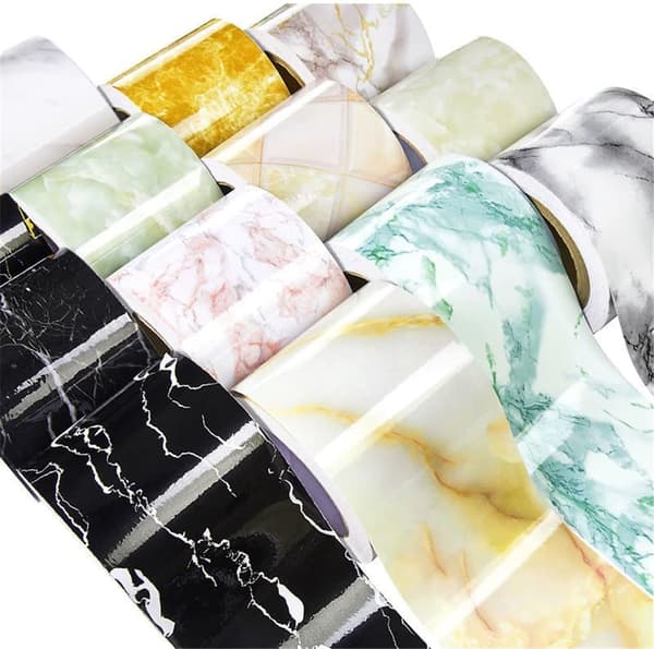 Decorative Self-Adhesive Wallpaper Border, Self-Adhesive Wall Border, White Wave Wall Decor, 10cm x 500cm