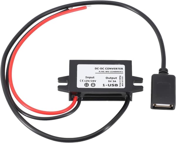 USB til 3A Trin DC Biloplader Adapter Telefonkonverter 12V 24V 5V Ned til Mobil Tablet Strømforsyning