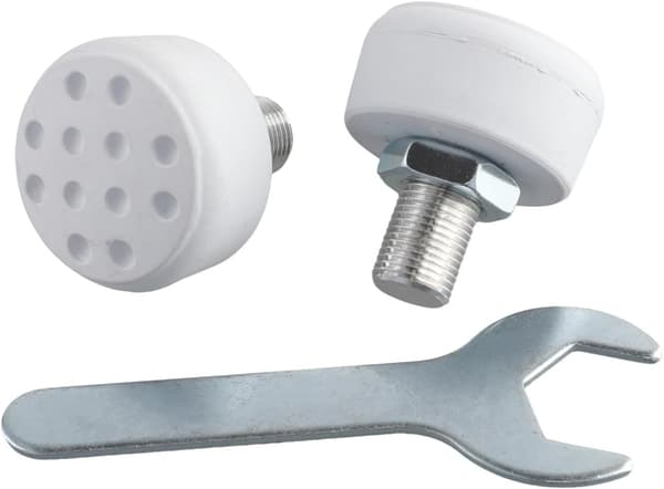 2 x 82A hårdhet diameter gummipropp skridskobroms 15,2 mm skruv för utbyte (vit) vit White