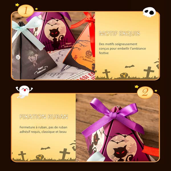 Halloween Candy Box 24 Pieces Candy Boxes Halloween Triangle Hall