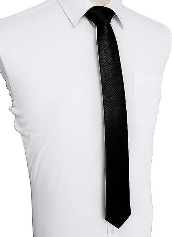Klassiske ensfargede slips for menn, smale slips, smale slips